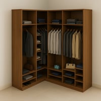 خزانة ملابس زاوية مودرن | خشب شيبورد اسباني | تصمي...