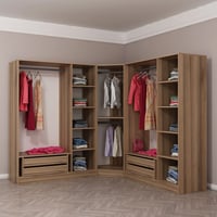 خزانة ملابس زاوية مودرن | خشب شيبورد اسباني | تصمي...