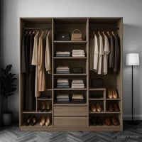 دولاب ملابس مودرن 6 أبواب مفصلية | عرض 240 سم × ار...