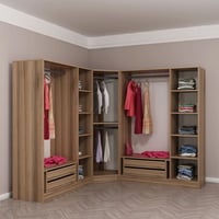خزانة ملابس زاوية مودرن | خشب شيبورد اسباني | تصمي...