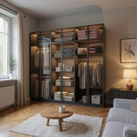 خزانة ملابس فاخرة | أبواب مفصلية | عرض 240 سم × ار...