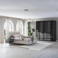 خزانة ملابس فاخرة | 250 سم × 240 سم | 5 أبواب زجاج...