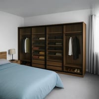 دولاب ملابس مودرن 4 ابواب سحاب | عرض 400 سم × ارتف...