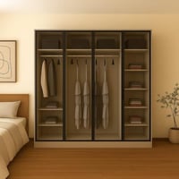 دولاب ملابس | 192 سم × 220 سم | 4 أبواب مفصلية زجا...