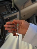 سبحه فضه و عقيق اصلي طراز فريد يصمم بالاسم