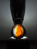 عقيق مزعفر يماني مميز فاخر – فضة عيار 990