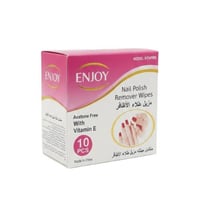 انجوي مناديل مزيل طلاء الاظافر - 10 منديل