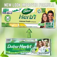 دابر معجون أسنان جل أخضر مع فرشاة - 150 جم