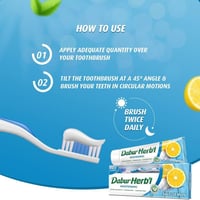 دابر معجون أسنان الأعشاب بالملح والليمون مع فرشاة...