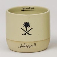 كوب سيراميك بشعار السعودية اسود