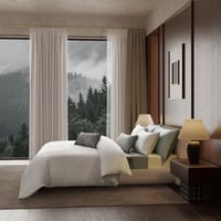 هيلتون طقم مفروشات أبيض سادة 100% قطن 600 غرزة