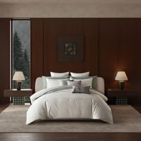 هيلتون طقم مفروشات أبيض سادة 100% قطن 600 غرزة