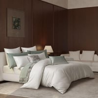 هيلتون طقم مفروشات أبيض سادة 100% قطن 600 غرزة