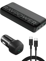 بكج راف باور - باور بانك 20000 ملي أمبير + شاحن سي...