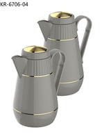 طقم ترامس شاي و قهوة 1 لتر و 0.7 لتر ذهبي KR-6706