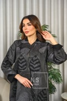 عباية تفتة مشجَّر محددة برسمة الشك اليدوي مع قصة ا...