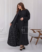 عباية بقماش مشجَر شفاف محدد كريستال