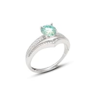 خاتم نسائي من الفضة الاسترليني عيار 925 مرصع بحجر...