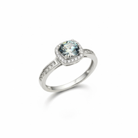 خاتم فضة ٩٢٥مرصع بحجر الموسانيت