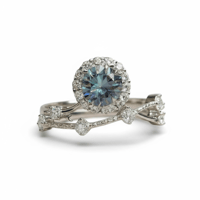 خاتم نسائي من الفضة الاسترليني عيار 925 مرصع بحجر...