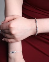 سوارة نسائية من الفضة الاسترليني عيار 925 مرصع بحج...