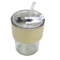 زجاج ابيض مع مسكة بيضاء