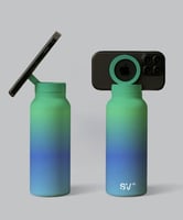 قارورة المونيوم مع قاعدة تثبيت جوال