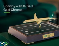 Ranway with B787-10 Gold Chrome