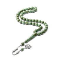 سبحة بكلايت اخضر مخلوط