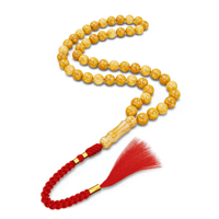 سبحة تراب كهرمان - احمر