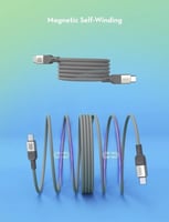 سلك راف باور تايب سي الى تايب سي مغناطيسي نايلون ب...