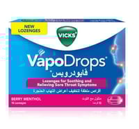 Vicks VapoDrops Berry Menthol Lozenge 16