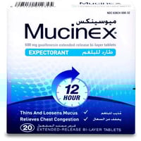 Mucinex 600mg Extended Release Bilayer Tablet 20