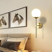 إضاءة شعاع جدارية مفرد زيتي مع قزاز ابيض