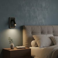 ابليك حائط جداري مودرن اسود لون الانارة اصفر 12 وا...