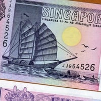 سنغافورة فئة 1 دولار أنسر إصدار قديم