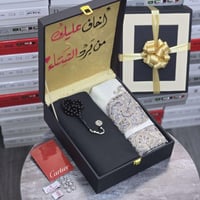 هدية للشتاء رجالية فاخره -قماش + شال كشميري