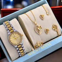 طقم ساعه مذمع اكسسوارات نسائي هديه مميز