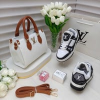 طقم لويس فيتون شنطه وشوز سبورت بوكس نسائي