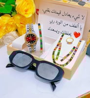 طقم ساعه مع اكسسوارات هدايا نسائية فخمه