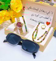 طقم ساعه مع اكسسوارات هدايا نسائية فخمه