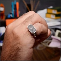 خاتم فضه خالص - تصميم حسب الطلب