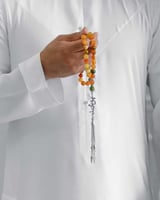 سبحه حجر هيماتيت فخمة بالاسم