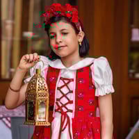 فستان شالكي بنات تصميم انيق