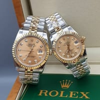 طقم رولكس ساعتين رجالي ونسائي