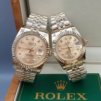 طقم رولكس ساعتين رجالي ونسائي