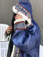 فروة نسائي شتوي ازرق