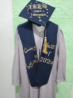 عبايات تخرج رصاصي تصميم وتطريز بالاسم والشكل حسب ا...