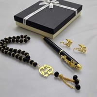 طقم كبك وقلم و سبحه بالاسم شكل انيق