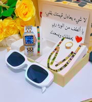 طقم ساعه مع اكسسوارات هدايا نسائية فخمه